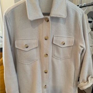 Women's Cream Button-Up Jacket